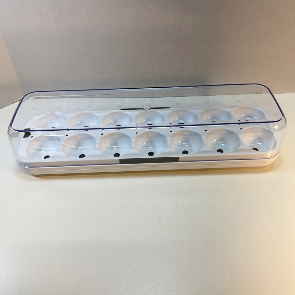 Quirky‎ GE Egg Minder Smart Egg Tray White Plastic Refrigerator Storage 14 READ